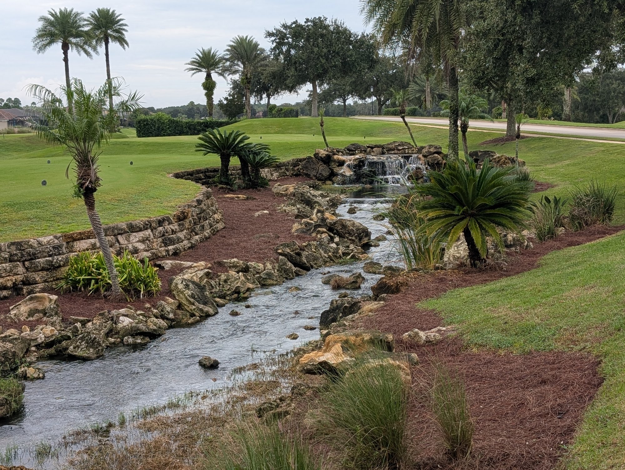 Waterfall on #8 Tee Box - Tom Watson Golf Course at The Conservatory